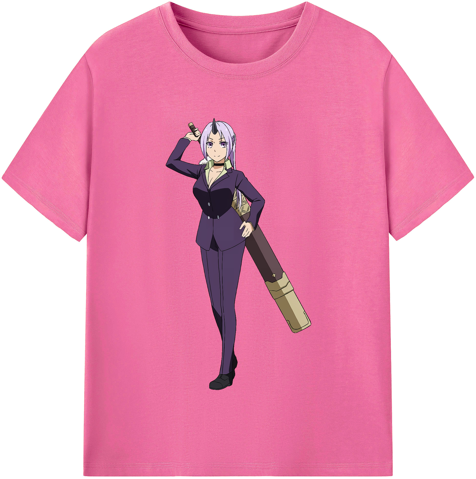 （画像用） 転スラ Regarding Reincarnated to Slime レディースカジュアルプリントTシャツ（綿100％）